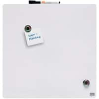 Nobo Mini Wandmontierbare magnetische Whiteboard-Kachel 1903802 Lackierter Stahl Rahmenlos 360 mm x 360 mm Weiß