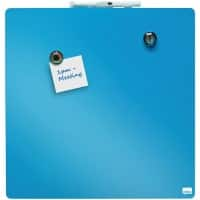 Nobo Mini Wandmontierbare magnetische Whiteboard-Kachel 1903873 Lackierter Stahl Rahmenlos 360 mm x 360 mm Blau