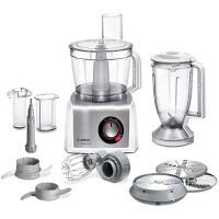 Bosch Kompakte Küchenmaschine MC812S814 2.4 L 1250 Körper: Kunststoff, Schüssel: Edelstahl Edelstahl gebürstet, Weiß