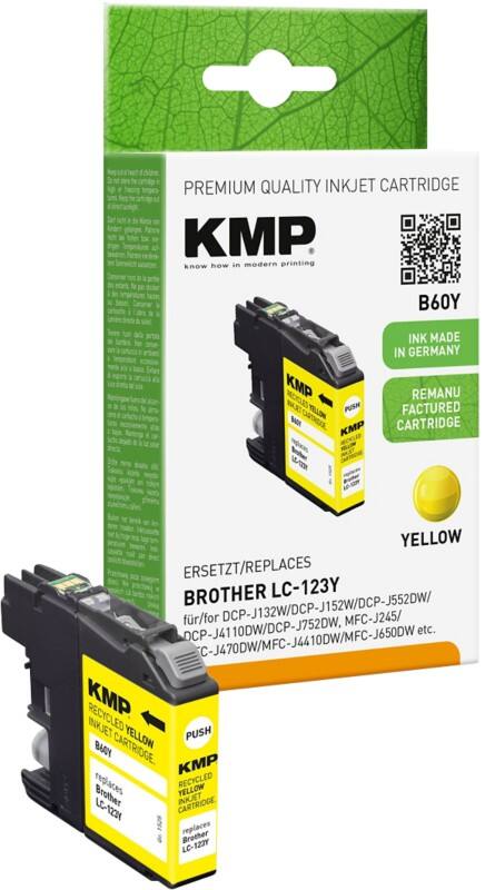 KMP Kompatibel Brother LC-123Y Tintenpatrone Gelb