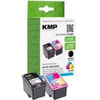 KMP Kompatibel HP 301 Tintenpatrone N9J72AE Schwarz, Cyan, Magenta, Gelb Multipack 2 Stück