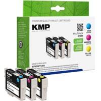 KMP Kompatibel Epson T1306 Tintenpatrone C13T13064012 Cyan, Magenta, Gelb Multipack 3 Stück