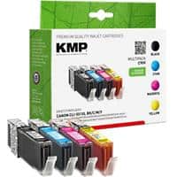 KMP Kompatibel Canon C100V Tintenpatrone Schwarz, Schwarz, Cyan, Magenta, Gelb Multipack 4 Stück