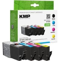 KMP H176VX Tintenpatrone Kompatibel mit HP 903XL Schwarz, Cyan, Magenta, Gelb 4er Pack