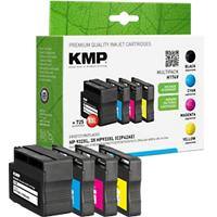 KMP Kompatibel HP 932XL /933XL Tintenpatrone C2P42AE Schwarz, Cyan, Magenta, Gelb Multipack 4 Stück