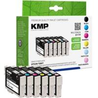 KMP E111V Tintenpatrone Kompatibel mit Epson T0807 Schwarz, Cyan, Photo Cyan, Magenta, Photo Magenta, Gelb 6er Pack