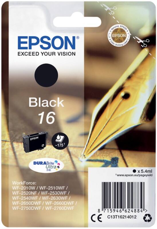 Epson 16 Original Tintenpatrone C13T16214012 Schwarz