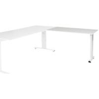 Schaffenburg Linesto Plus Höhenverstellbar Schreibtisch-Erweiterung Rechteckig Grau T-Fuß 1.200 (B) x 600 (T) x 655 (H) mm Melamin