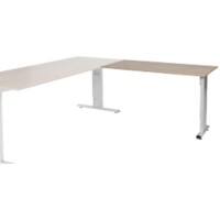 Schaffenburg Höhenverstellbar Schreibtisch-Erweiterung Rechteckig Kirsche Holz Aluminium T-Fuß 1.200 x 600 mm