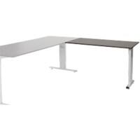 Schaffenburg Höhenverstellbar Schreibtisch-Erweiterung Rechteckig Eiche Holz Aluminium T-Fuß 1.200 x 600 mm