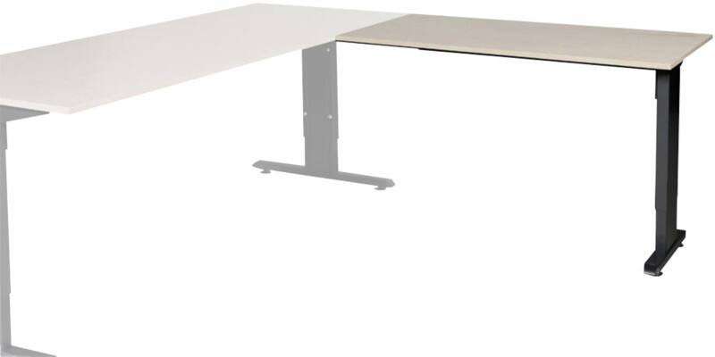 Schaffenburg Linesto Plus Höhenverstellbar Schreibtisch-Erweiterung Rechteckig Eiche T-Fuß 1.200 (B) x 600 (T) x 655 (H) mm Melamin