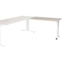 Schaffenburg Linesto Plus Höhenverstellbar Schreibtisch-Erweiterung Rechteckig Eiche T-Fuß 1.200 (B) x 600 (T) x 655 (H) mm Melamin