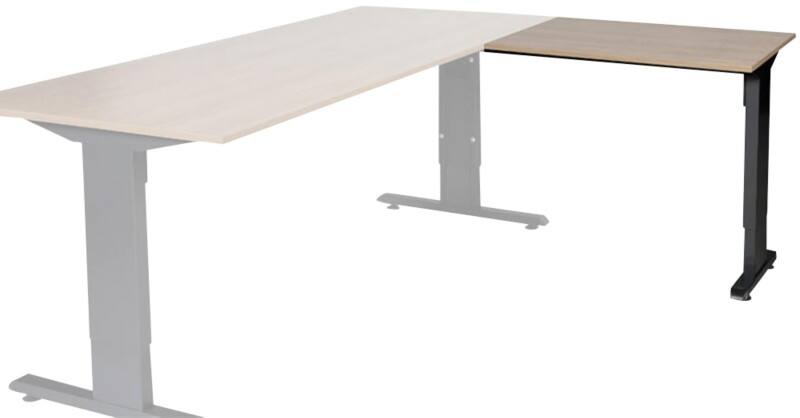 Schaffenburg Linesto Plus Höhenverstellbar Schreibtisch-Erweiterung Rechteckig Kirsche T-Fuß 800 (B) x 600 (T) x 655 (H) mm Melamin