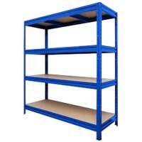 MAMMUT Weitspannregal 4 Fachböden Stahl 1.600 x 600 x 1.770 mm Blau
