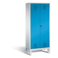 C+P Spind Evolo H1850x810xT500mm Korpus: Lichtgrau Türenfarbe: Lichtblau Abteile: 2 Türen: 1 Abteilbreite: 400mm