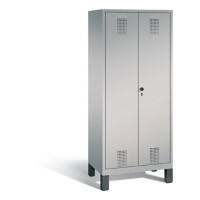 C+P Spind Evolo H1850x810xT500mm Korpus: Weißaluminium Türenfarbe: Weißaluminium Abteile: 2 Türen: 1 Abteilbreite: 400mm