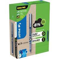 Pilot Nicht einziehbar Tintenroller Blau 0.5 mm Mittel Nadelspitze Nicht Nachfüllbar 71% Recycelt 40 Stück