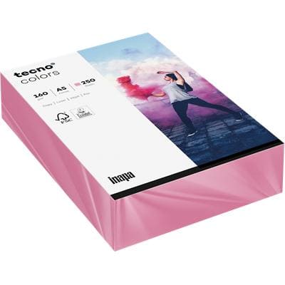 tecno DIN A5 Farbiges Papier Pink 160 g/m² 250 Blatt