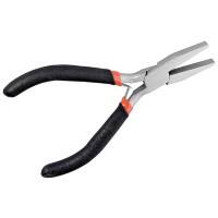 Wentronic Halbrunde Flachzange 77094 Extra gehärteter Werkzeugstahl 125 mm Schwarz