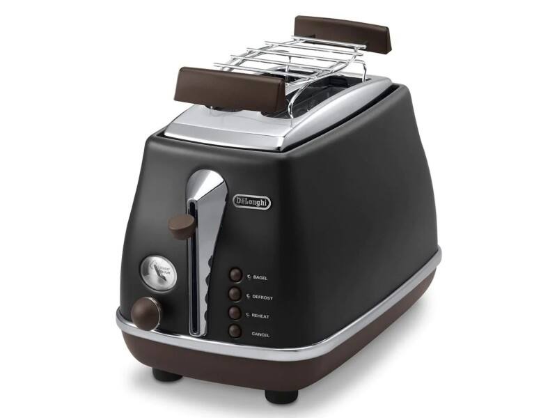 DE'LONGHI Toaster Schwarz Edelstahl 900 W CTOV 2103.BK