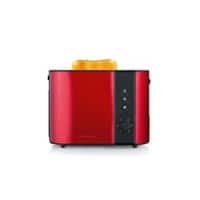 SEVERIN Toaster Schwarz, Rot Edelstahl 800 W AT 2217