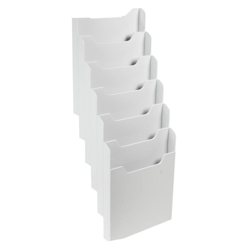 Exacompta DIN A4 hoch Wandregal Wandmontiert Lichtgrau 63740D 23,9 x 15,5 x 66,5 cm 63740D