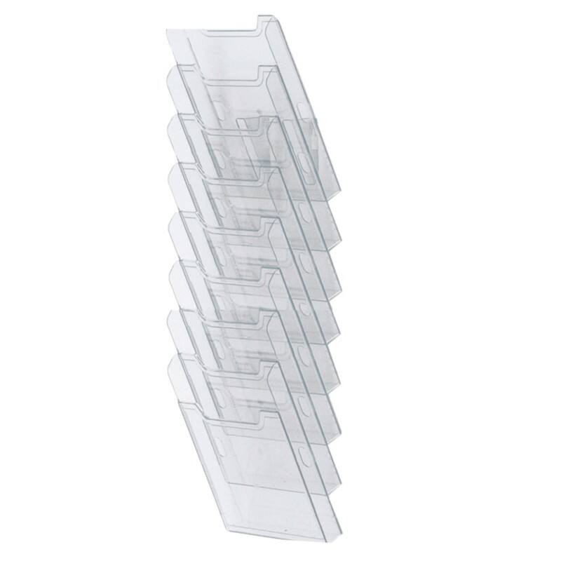 Exacompta DIN A4 hoch Wandregal Wandmontiert Transparent 64858D 23,9 x 15,5 x 81,7 cm 64858D