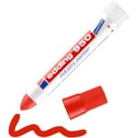 edding Industry 950 Permanentmarker Extra Breit Rundspitze 10 mm Rot Nein