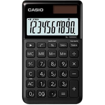Casio Taschenrechner SL-1000SC-BK 10-stelliges Display Schwarz