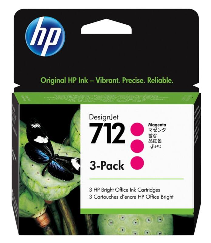 HP 712 Original Tintenpatrone 3ED78A Magenta Pack 3 Stück à 29 ml