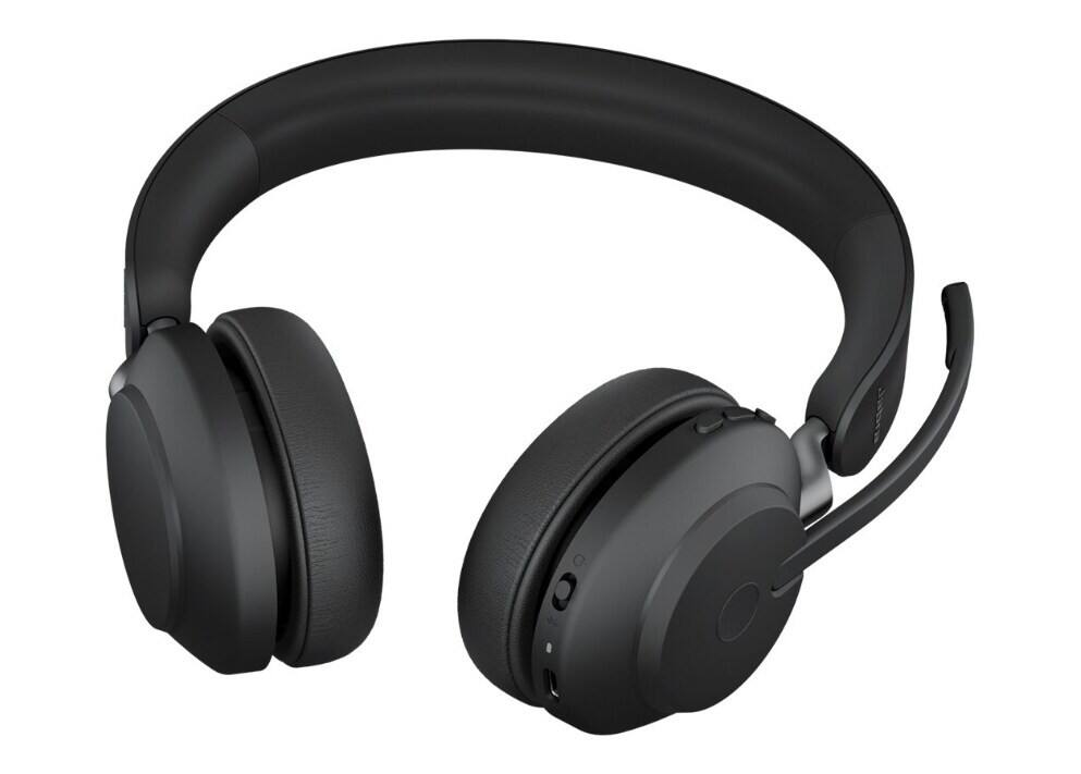 Jabra Kabellos Headset Bluetooth Mit Bluetooth Mit Mikrofon Stereo EVOLVE2 65 Schwarz