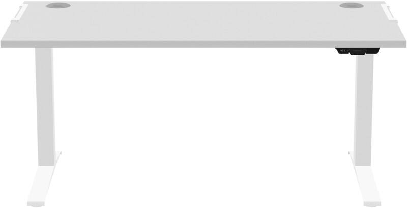 Fellowes Levado Sitz-Stehschreibtisch Rechteckig Grau T-Fuß 1.829 (B) x 698 (T) x 1.257 (H) mm MDF (Mitteldichte Faserplatte), PVC (Polyvinylchlorid), Stahl