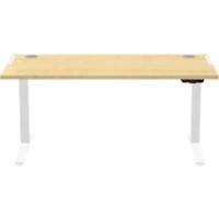 Fellowes Levado Sitz-Stehschreibtisch Rechteckig Ahorn T-Fuß 1.829 (B) x 698 (T) x 1.257 (H) mm MDF (Mitteldichte Faserplatte), PVC (Polyvinylchlorid), Stahl