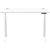 Fellowes Levado Sitz-Stehschreibtisch Rechteckig Weiß T-Fuß 1.829 (B) x 698 (T) x 1.257 (H) mm MDF (Mitteldichte Faserplatte), PVC (Polyvinylchlorid), Stahl