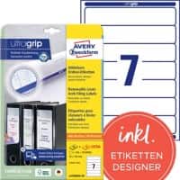 AVERY Zweckform L4760REV-20 Ablösbare Ordneretiketten DIN A4 Weiß 38 x 192 mm 30 Blatt à 7 Etiketten