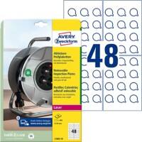 AVERY Zweckform Etiketten L7803-10 Ja DIN A4 Weiß 10 Blatt à 48 Etiketten
