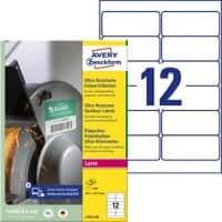 AVERY Zweckform Ultra-Resistent Etiketten L7913-40 Selbsthaftend DIN A4 Weiß 99,1 x 42,3 mm 40 Blatt à 12 Etiketten