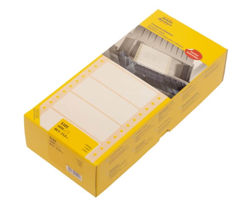 AVERY Zweckform 5101 Etiketten Weiß 88,9 x 23 mm 6000 Stück
