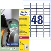 AVERY Zweckform L7911-40 Etiketten DIN A4 Weiß 45,7 x 21,2 mm 40 Blatt à 48 Etiketten