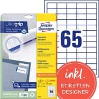 AVERY Zweckform Universaletiketten 6121 Rechteckig Weiß 30 Blatt à 65 Etiketten