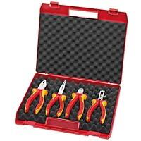 Knipex 00 20 15 Werkzeugkoffer Elektro-SetPackung mit 4 Stück Rot