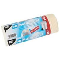 PAPSTAR Müllsäcke 30 L  Kordelzug Weiß LDPE (Polyethylen niedriger Dichte) 17 Mikron 30 Stück