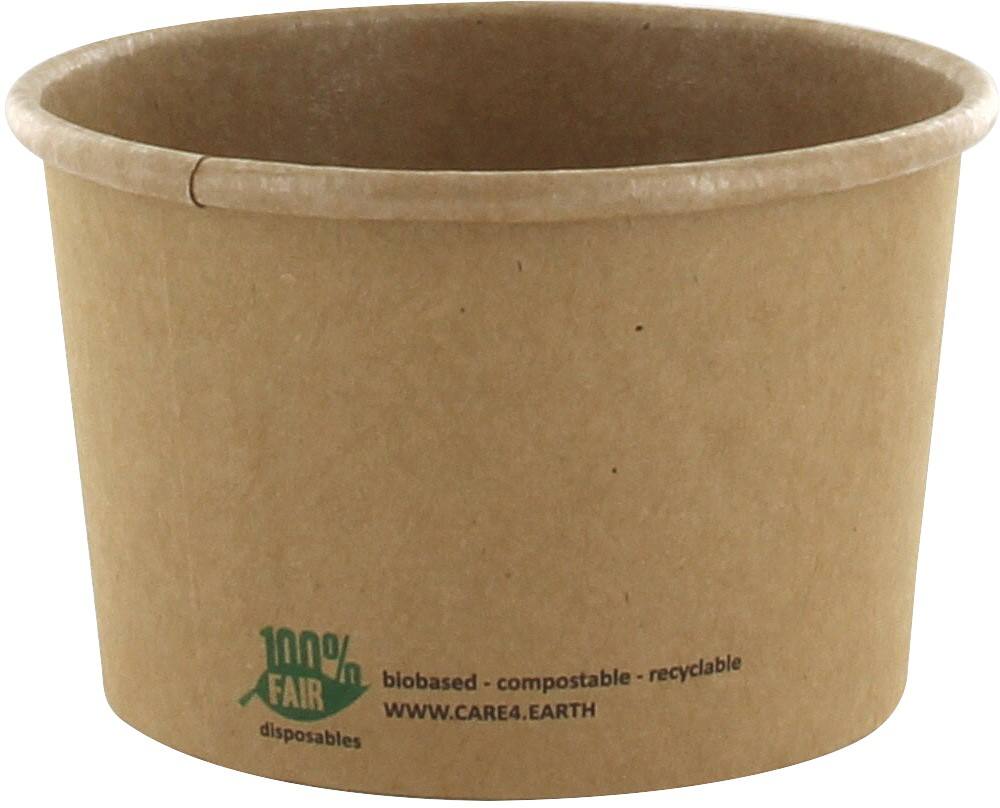 PAPSTAR Suppenschalen pure 87264 Frischfaser-Karton, BIO-beschichtet 25 Stück