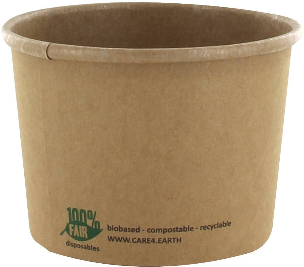 PAPSTAR Suppenschalen pure 87265 Frischfaser-Karton, BIO-beschichtet 25 Stück