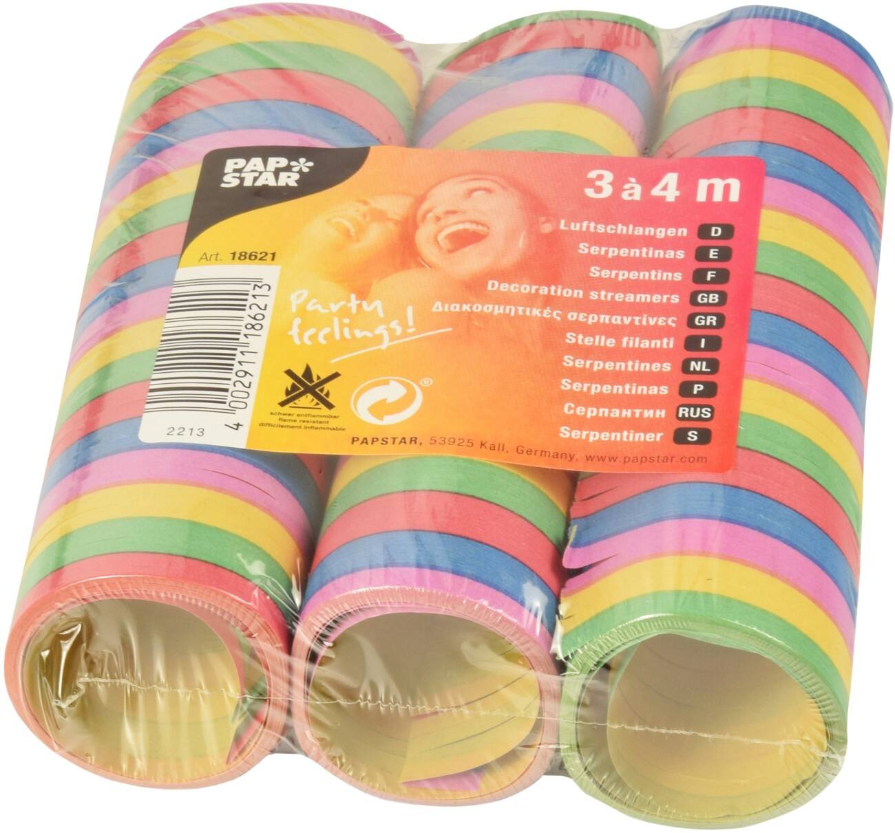 PAPSTAR Luftschlangen 18621 Papier, recycled 3 Stück