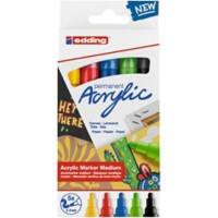 Edding Marker Acryl E-5100 Farbig sortiert 5 Stück