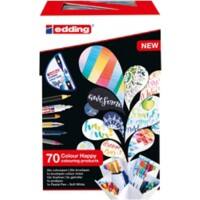Edding Pinselstifte Colour Happy Box Farbig sortiert 69 Stück