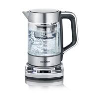 SEVERIN Wasserkocher 1.7 L Schwarz, Silber, Transparent 3000 W WK 3422
