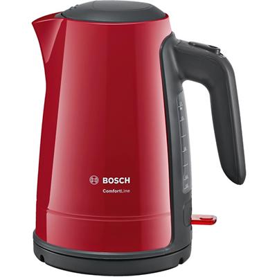 Bosch Wasserkocher 1.7 L Schwarz, Rot 2400 W TWK6A014
