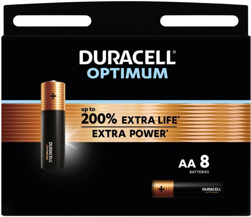 Duracell Batterien Optimum AA 1,5 V 8 Stück